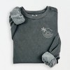 Simply Sage Market Embroidered Beach Sunset Lightweight Garment Dyed Sweatshirt - 2 of 4