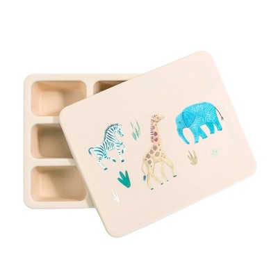 Image of Austin Baby Collection Silicone Bento Box - Safari Warm Cream