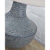 Signature Design by Ashley Schylarmont Metal Table Lamp, Antique Gray & White, Hammered Finish, 16" Tall, Drum Shade - 4 of 4