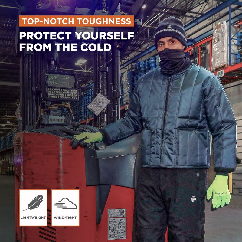 RefrigiWear Mens Econo-Tuff Warm Lightweight Fiberfill Insulated Workwear Jacket, 5 of 8