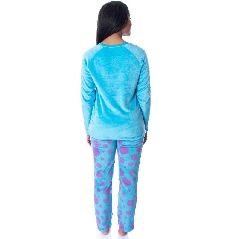 Disney Women's Monsters Inc. Sulley Character Plush Fleece 2 Piece Pajama Set Sulley, 4 of 5