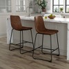 Set of 2 Modern Minimalist Style PU Material Bar Stools,Dining Chairs - 2 of 4