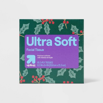 Holiday Ultra Soft Facial Tissue - Very Merry - 65ct - up&up™