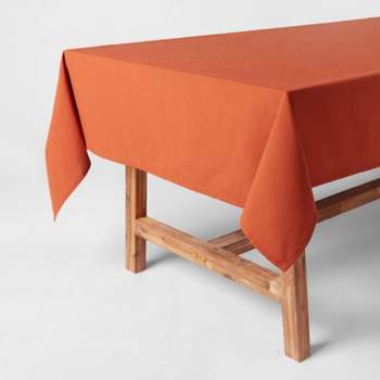 84" x 60" Cotton Tablecloth Dark Orange - Threshold™