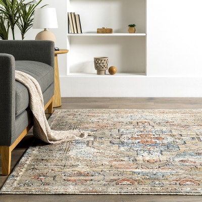 Regal Marley Medallion 32" Synthetic Area Rug with Fringe