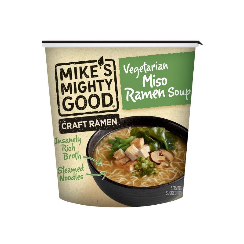 Mike&#39;s Mighty Good Vegetarian Miso Ramen Noodle Soup Cup - 1.7oz, 1 of 5