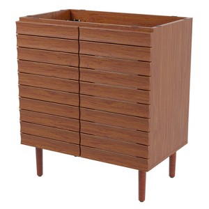JONATHAN Y VAN1000 Aubert 20 in. W x 18 in. D x 33 in. H Thick Linear Slat Modern 2-Shelf Bath Vanity Cabinet Only (Sink Basin not Included) - 1 of 4