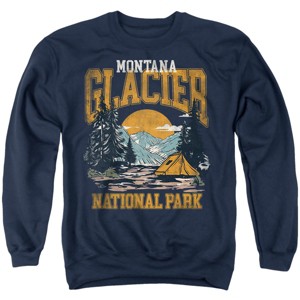 Men's Glacier National Park Vintage Crewneck Sweatshirt - 1 of 4