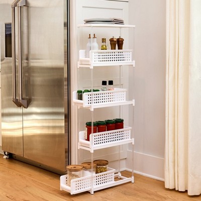 Lakeside The Lakeside Collection Slide Out Slim Storage Tower for Kitchen - 3 or 4 Drawer - 4 Drawer — фото 5