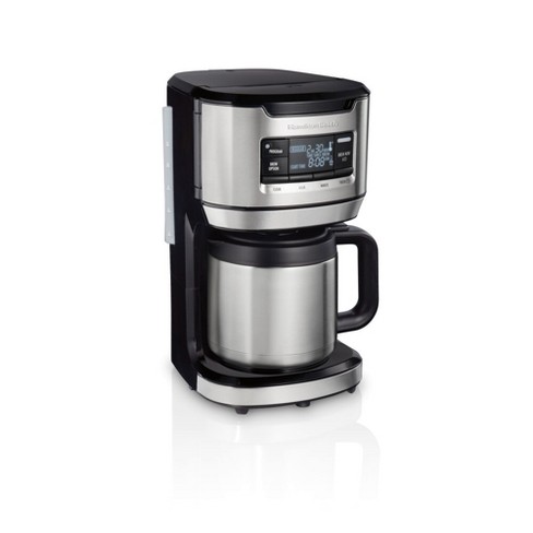 Hamilton Beach 12C Program Coffee Maker 46391: Drip Coffee Pot, 12 Cup Capacity, Chrome Silver, Electric, 1025W - image 1 of 4