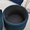 Kumasinova 18.1"Tufted Round Fannel Ottoman with Reversible Lid,Versatile Coffee Table Ottoman for Living Room,Accent Footstool,275lbs Max - 4 of 4