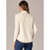 Allegra K Women's Fleece Contrast Color Button Down Sleeveless Fuzzy Jacket Vest with Pockets - 4 of 4