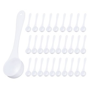 Unique Bargains Plastic Disposable Coffee Spices Measuring Spoon with Short Handle 30 Pcs - 1 of 4