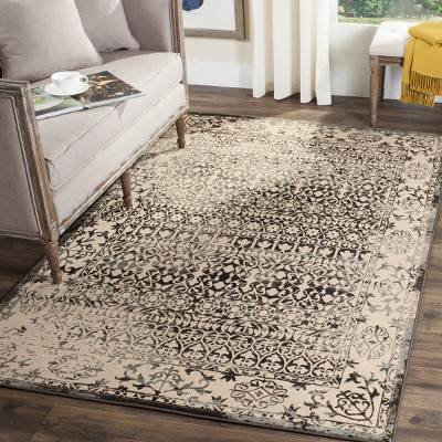 Handmade Gray Synthetic 4' x 6' Rectangular Rug
