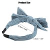Unique Bargains Women's Double Bow Knot Fashion Stripe Pattern Headband 1.34 Inch Wide 1 Pc - 4 of 4