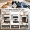 LunaLulinlk Hidden cat litter box furniture with cat litter mat for living room, white - 4 of 4