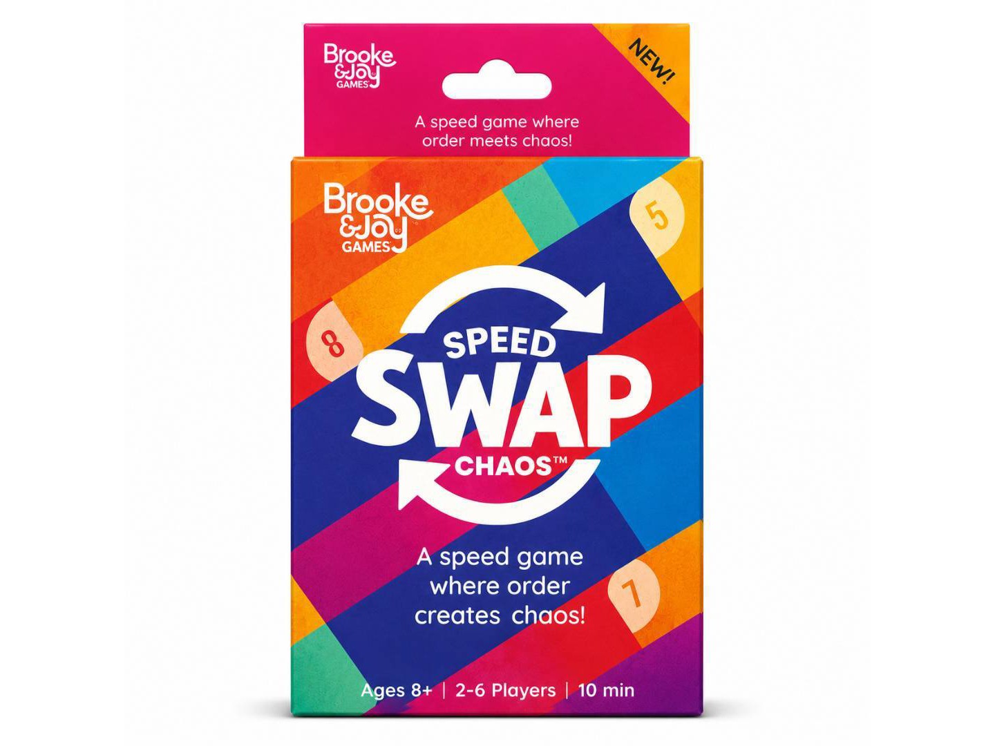 Детская карточная игра Brooke & Joy Games Speed Swap Chaos™ Card Game for Kids, Adults, Families, Parties & Game Nights, 2-6 Players, Ages 8 and Up — фото 1