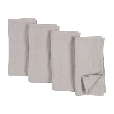 KAF Home Feast Cotton Dinner Napkins, Set of 12 Grey, Gray