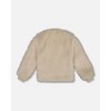 Deux par Deux Girl Short Faux Fur Coat Beige - 4 of 4