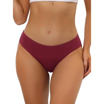 Allegra K Women's Elastic Waist Athletic Color-Block Available in Plus Size  Briefs Light Pink Small