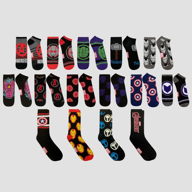 Men&#39;s Marvel 15 Days of Socks in a Box Socks - Colors May Vary 6-12, 1 of 4