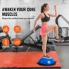 VEVOR Half Exercise Ball Trainer, 26 inch Balance Ball Trainer, 1500lbs Capacity Stability Ball, Yoga Ball with Resistance Bands & Foot Pump - 3 of 4