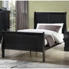 Okak 41" Twin Sleigh Bed Solid Wood Youth Bed Frame with Headboard/Footboard, Low Profile Safe Design for Kids Room, Black - 2 of 4