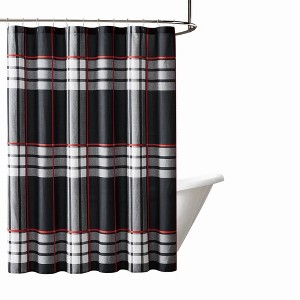 Truly Soft Danbury Plaid Shower Curtain - 1 of 4
