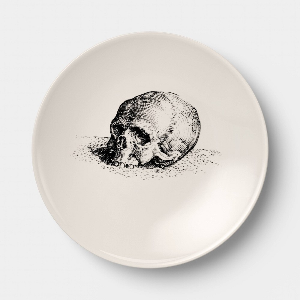 Stoneware Halloween Skull Appetizer Plate Cream - Threshold™"