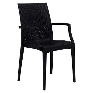 LeisureMod Mace Modern Dining Arm Chair for Indoor and Outdoor Home - 1 of 4