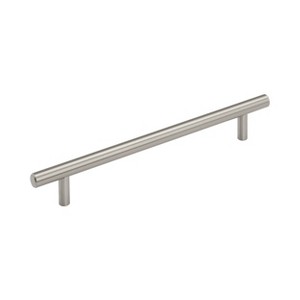 Amerock Bar Pulls 7-9/16 inch (192mm) Center-to-Center Satin Nickel Cabinet Pull - 1 of 4