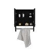 GlasFlength Bathroom Storage Cabinets Modern Medicine Cabinet with Towel Holder Elegant Simple Design for Bathroom, Black, 5.1"*17.4"*20.3" - 4 of 4