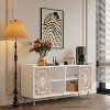 ORRD White Mid-Century Modern TV Stand & Buffet Cabinet - 2 of 4