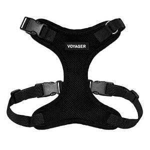 Voyager Step-In Lock Adjustable Dog & Cat Harness for All Breeds, Breathable Mesh, Black, M - 1 of 4