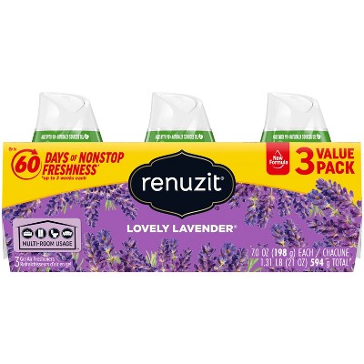 Renuzit Gel Air Freshener - Lovely Lavender - 7oz/3ct
