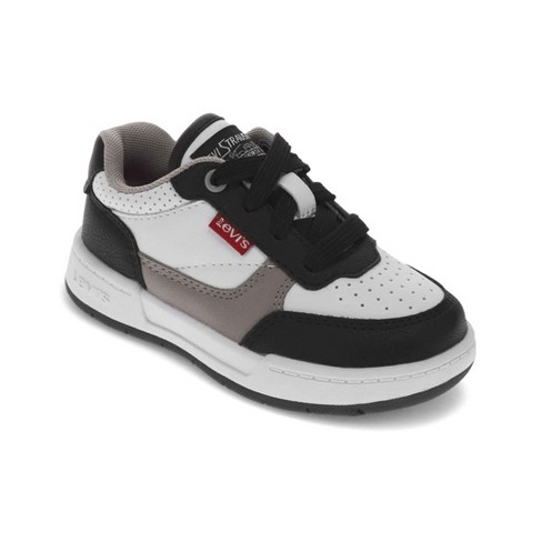 Black and white levi shoes online