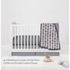 Bacati - Elephants White/Gray 3 pc Crib Bedding Set - 3 of 4