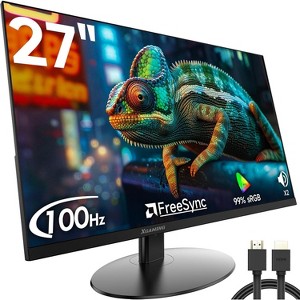 memzuoix 27 Inch Curved IPS Monitor, Full HD 1080P, 100Hz, Frameless Design, Eye Care, HDMI & VGA Ports, VESA 100x100mm - 1 of 3