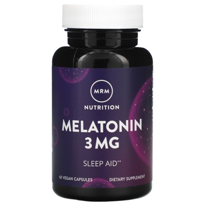 MRM Melatonin, 3 mg, 60 Vegan Capsules, Herbal Supplements