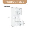 67"Tall Bathroom Storage Cabinet with 4 Doors and Adjustable Shelves,Open multi-layer Shelves - Leovsnove - 3 of 4