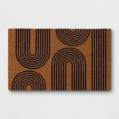 1'6"x2'6" Geometric Arches Doormat Brown/Black - Threshold™