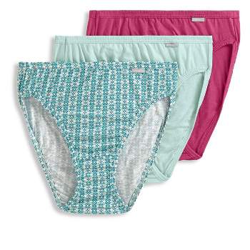 Jockey Womens Plus Size Elance French Cut 3 Pack Underwear Cuts 100% Cotton  9 Sea Shell Rose/novel Tile/sage Mint : Target