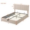 Upholstered Platform Bed with Hydraulic Storage, Modern Frame Bed with Linen Headboard for Bedroom-Baofuwish - 4 of 4