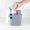 OU 22oz Soap Dispenser, Kitchen Soap Pump, Sponge & Dish Brush Holder Organizer with Drainage, Compatible with Gel & Dish Soaps - 2 of 4
