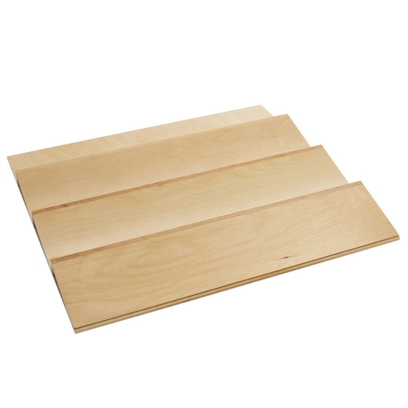 Rev-A-Shelf 4SDI 3-Tier Trim-to-Fit Wooden Spice Drawer Storage Organizer Cabinet Insert, Natural Maple, 1 of 7