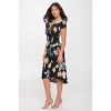 WEST K Women's Emma Ruched Midi Faux-Wrap Dress - 3 of 4