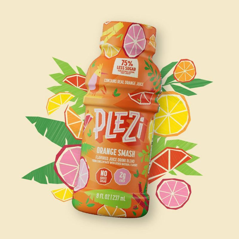 Plezi Orange Smash Flavored Drink - 4pk/8 fl oz Boxes, 4 of 6