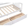 PAGED Twin Size Daybed Modern Wooden Bed Frame with Twin Size Trundle and Guardrail for Bedroom, Living Room - 3 of 4