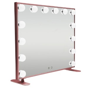 Impressions Vanity Hollywood Touch Duo Tone Wide Lighted Makeup Mirror for Desk - 1 of 4