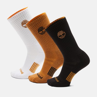 Timberland Men's 3-Pack Newmarket Village Logo Crew Socks